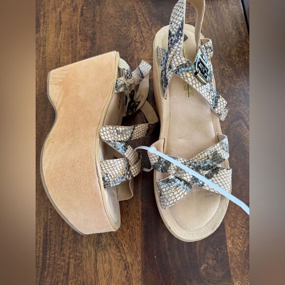 FREE PEOPLE X Kork-Ease ELYSSE HEIGHTS Platform WEDGE SANDAL SIZE 10 - Picture 4 of 5